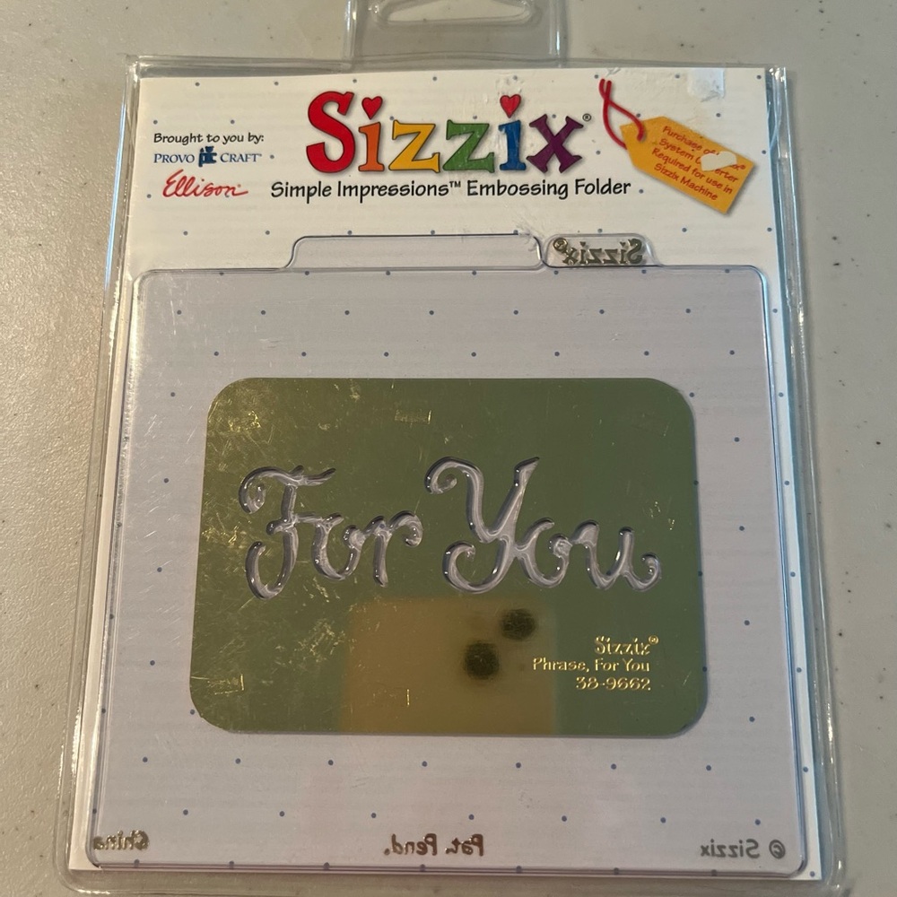 Sizzix Simple Impressions Embossing Folder with Red and Black Accents